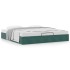 Estructura de cama otomana sin colchón verde oscuro 160x200