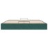 Estructura de cama otomana sin colchón verde oscuro 160x200