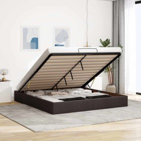 Estructura cama otomana sin colchón marrón oscuro