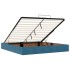 Estructura de cama otomana sin colchón azul oscuro 180x200