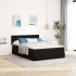 Estructura de cama otomana con colchón terciopelo