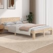 Estructura de cama madera maciza 120x190 cm