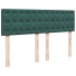Estructura cama otomana colchón terciopelo verde