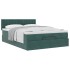 Estructura de cama otomana con colchón verde oscuro 140x200