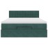 Estructura de cama otomana con colchón verde oscuro 140x200