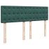 Estructura de cama otomana con colchón verde oscuro 140x200