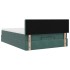 Estructura de cama otomana con colchón verde oscuro 140x200