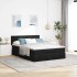 Estructura de cama otomana con colchón terciopelo