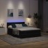 Estructura de cama otomana con colchón terciopelo