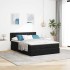 Estructura de cama otomana con colchón terciopelo