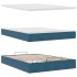 Estructura de cama otomana con colchón azul oscuro 140x200