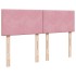 Estructura cama otomana colchón terciopelo rosa