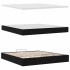 Estructura de cama otomana con colchón negro