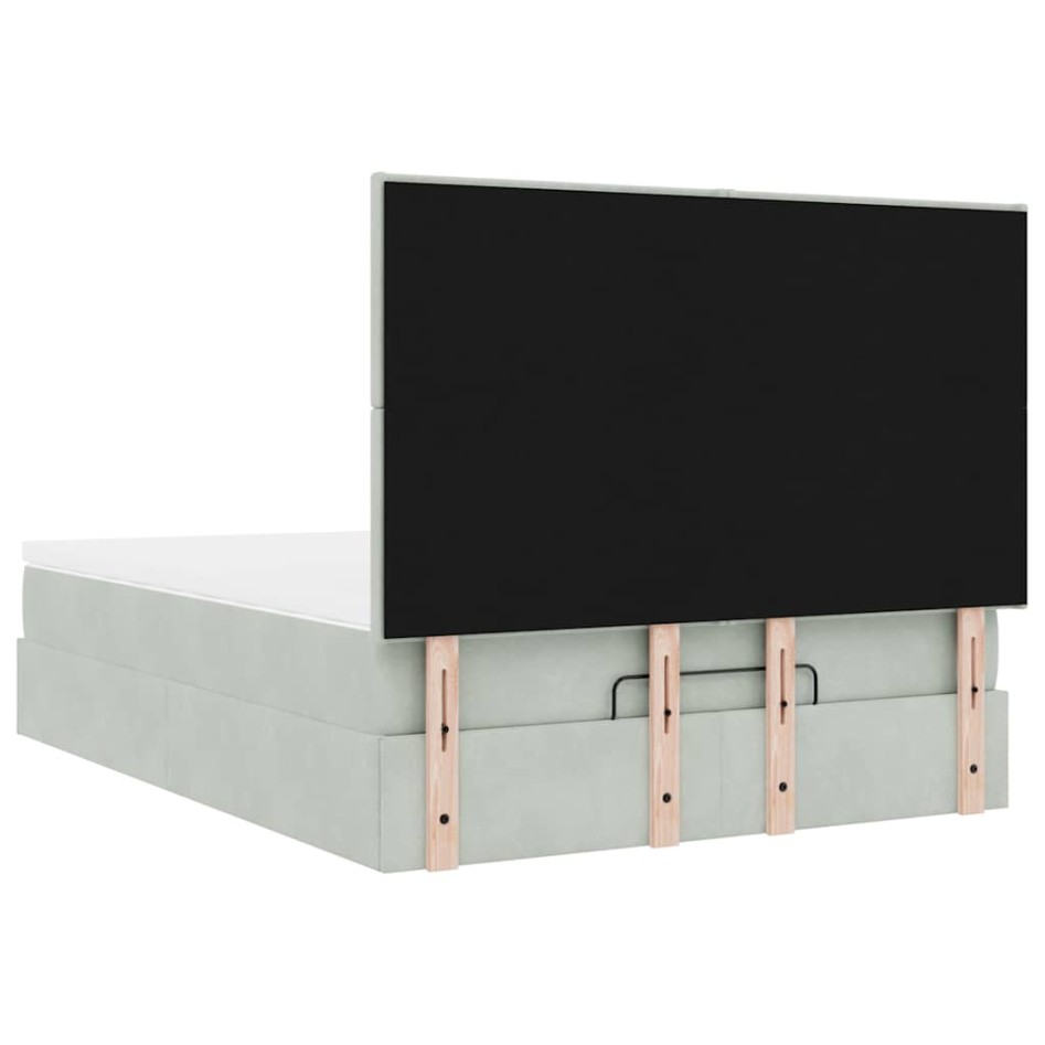 Estructura cama otomana colchones gris claro