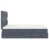 Estructura cama otomana colchones terciopelo gris