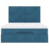 Estructura de cama otomana con colchones azul oscuro 140x200