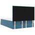 Estructura de cama otomana con colchones azul oscuro 140x200