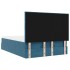 Estructura de cama otomana con colchones azul oscuro 140x200