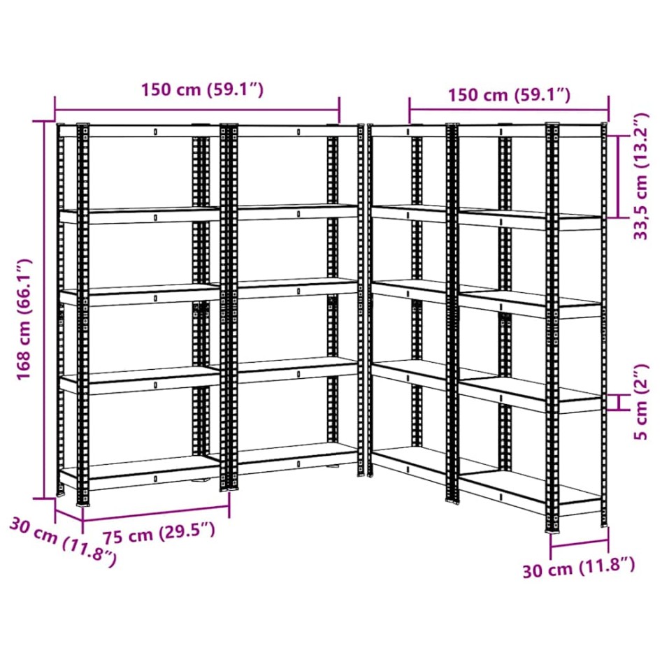 Estantes de almacenamiento de 5 capas 4