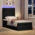 Estructura cama otomana colchones terciopelo negra 90x190