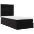 Estructura cama otomana colchones terciopelo negra 90x190