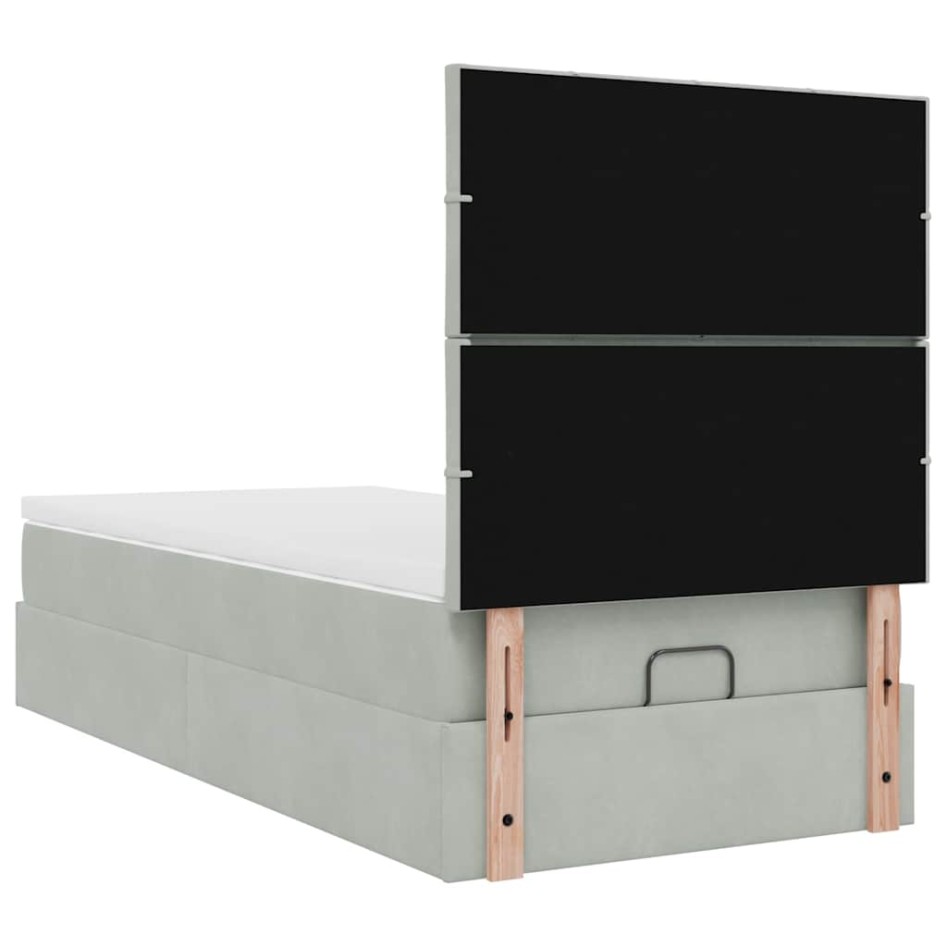 Estructura cama otomana colchones gris claro