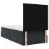 Estructura cama otomana colchones terciopelo negro 90x200