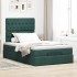 Estructura cama otomana colchones terciopelo verde