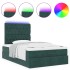Estructura cama otomana colchones terciopelo verde