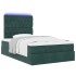 Estructura cama otomana colchones terciopelo verde