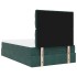 Estructura cama otomana colchones terciopelo verde