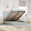 Estructura cama otomana colchones gris claro 140x190cm
