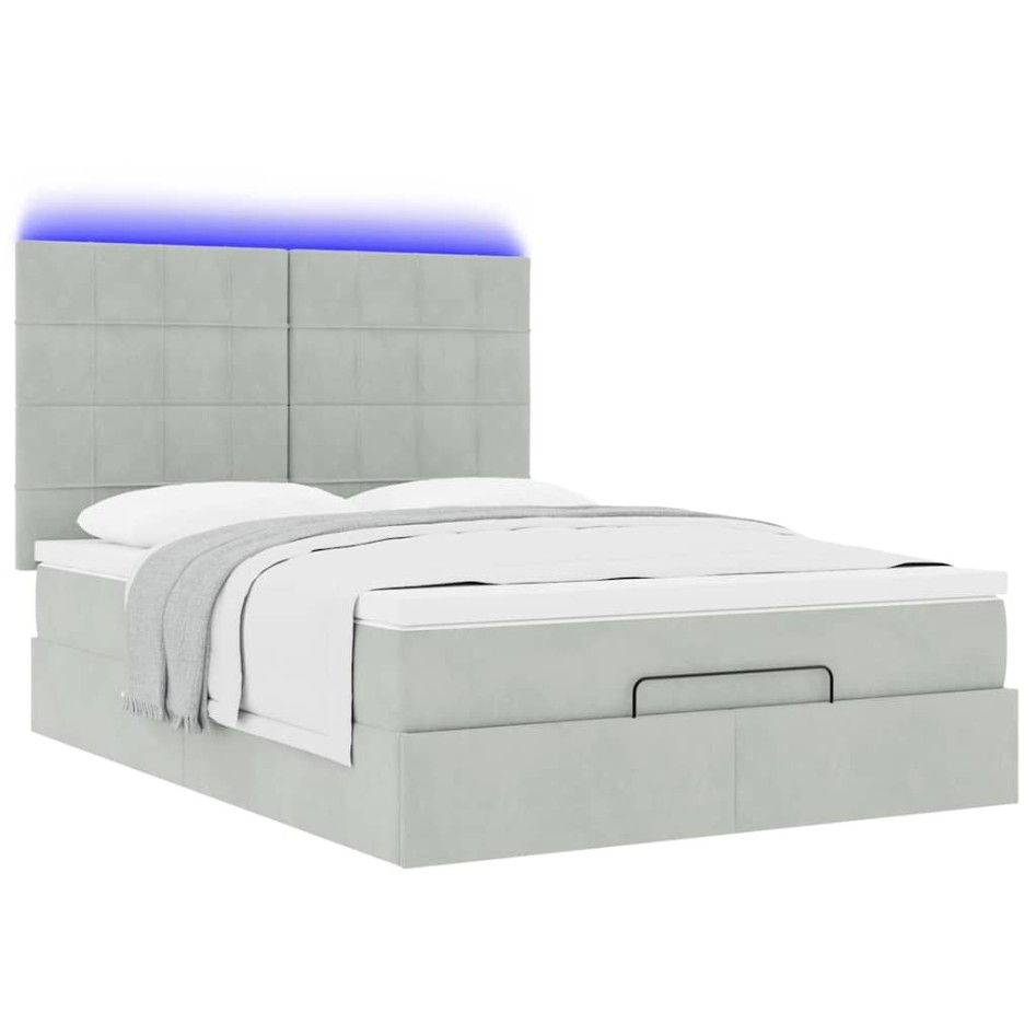 Estructura cama otomana colchones gris claro