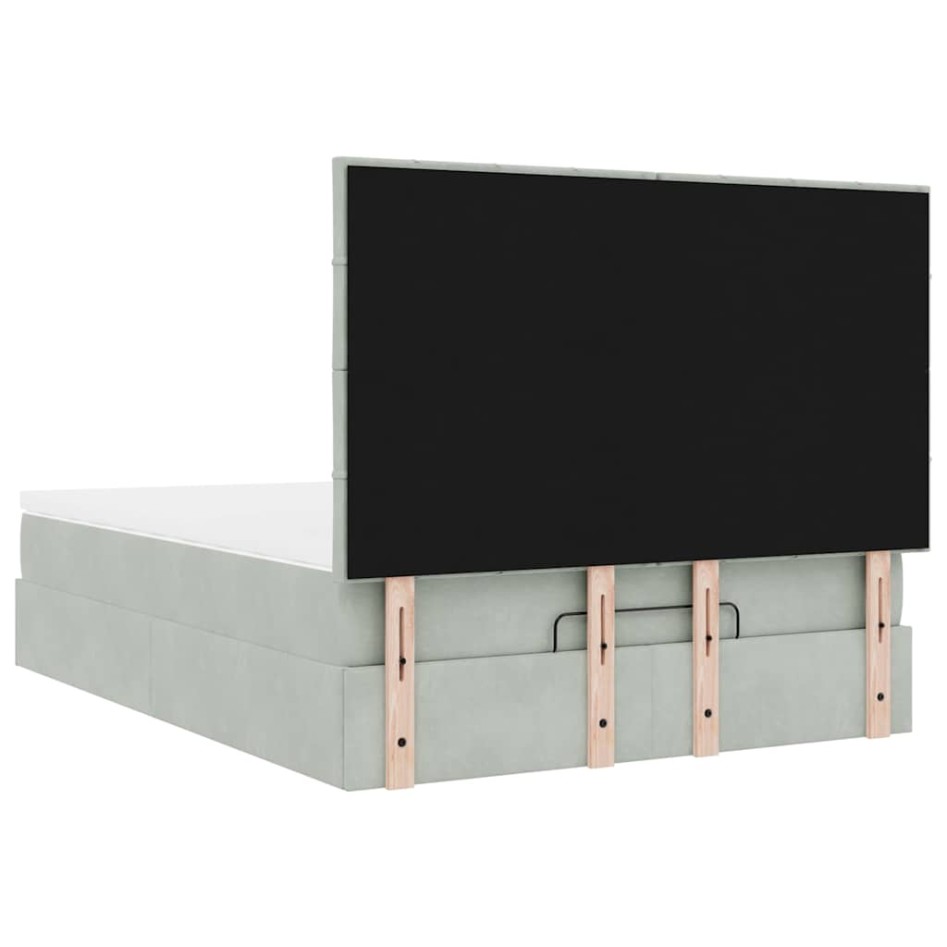 Estructura cama otomana colchones gris claro