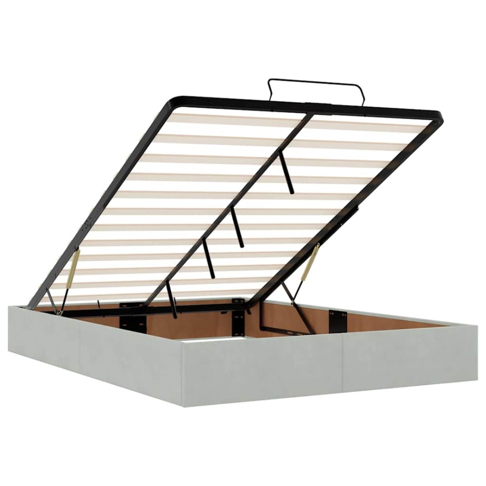 Estructura cama otomana colchones gris claro