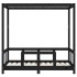 Estructura de cama para niños madera de pino negro 70x140
