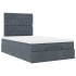 Estructura cama otomana colchones terciopelo gris