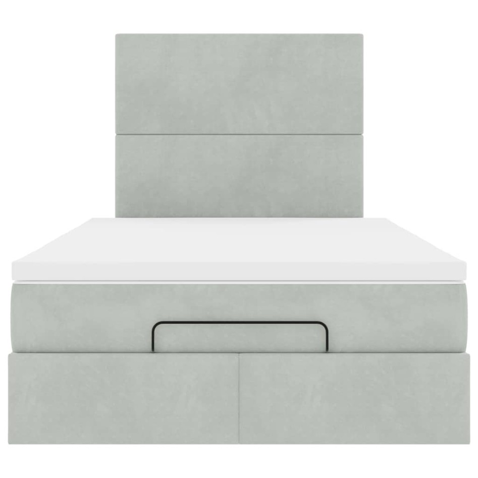 Estructura cama otomana colchones gris claro