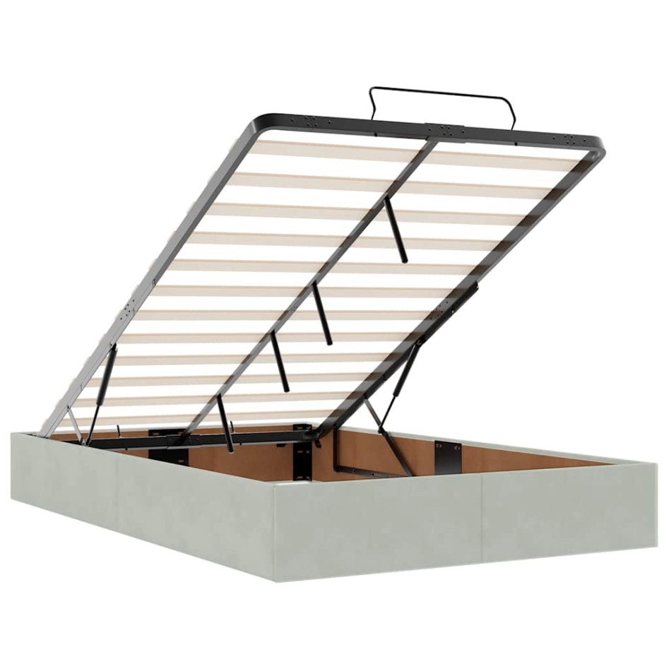 Estructura cama otomana colchones gris claro