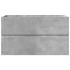Set muebles de baño 2 piezas madera contrachapada gris