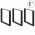 Patas para mesa comedor forma U 2uds acero negro