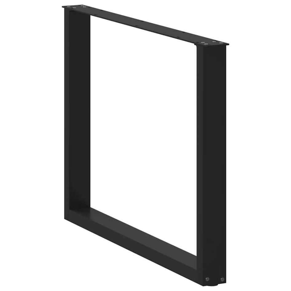 Patas para mesa comedor forma U 2uds acero negro