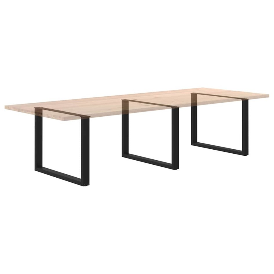 Patas para mesa comedor forma U 2uds acero negro