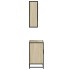 Set de muebles de baño 2 pzas madera contrachapada roble