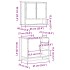 Set de muebles de baño 2 pzas madera contrachapada roble