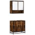 Set de muebles baño 2 pzas madera contrachapada roble