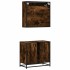 Set de muebles baño 2 pzas madera contrachapada roble