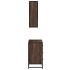 Set de muebles baño 2 pzas madera contrachapada marrón
