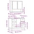 Set de muebles baño 2 pzas madera contrachapada marrón