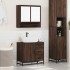 Set de muebles baño 2 pzas madera contrachapada marrón